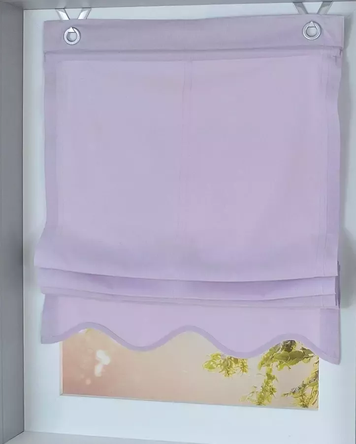 Kutti Romeins rolgordijn Olivia ondoorzichtig katoen op te hangen met haken (1 stuk)