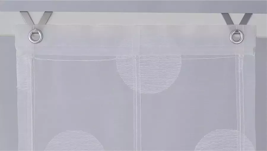 Kutti Romeins rolgordijn Rhonda wit halftransparant met motief gedessineerd met raamhaak (1 stuk) - Foto 2