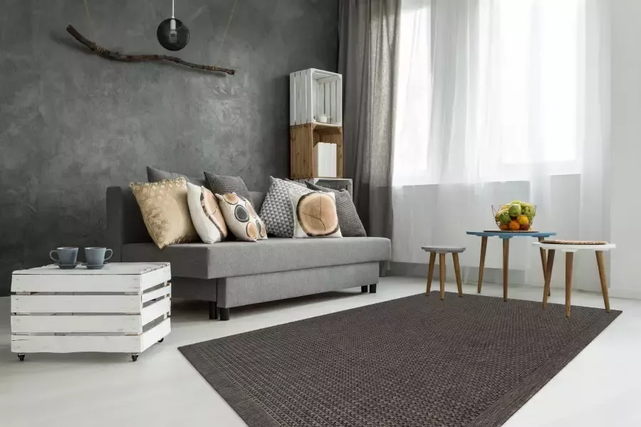 Sunset Vloerkleed Outdoor Buitengebruik Sisal look Flatwave Vloer kleed Tapijt Karpet 160x230 taupe bruin - Foto 4