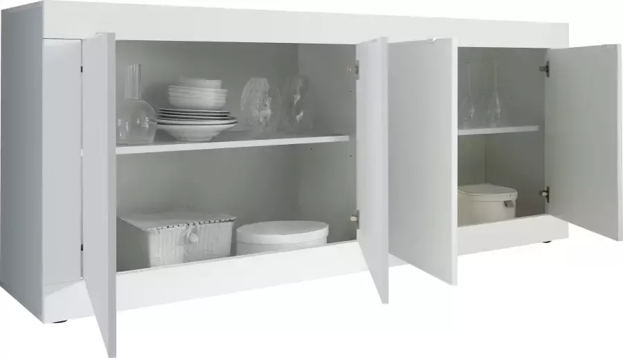 INOSIGN Dressoir Basis breedte 207 cm commode 4 deuren dressoir Metalen handgreep moderne frame-uitstraling veel opbergruimte kleurkeuze - Foto 4