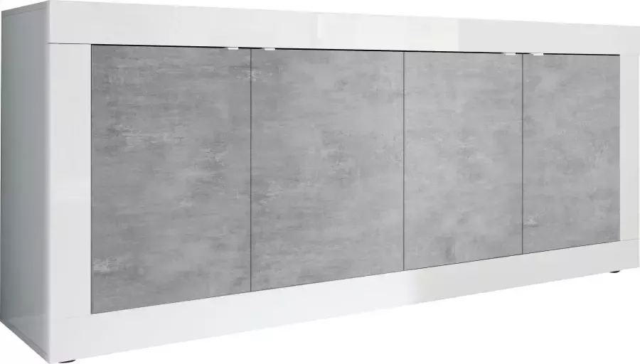 INOSIGN Dressoir Basis breedte 207 cm commode 4 deuren dressoir Metalen handgreep moderne frame-uitstraling veel opbergruimte kleurkeuze - Foto 5