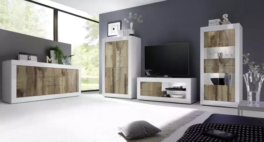 INOSIGN Dressoir Basis breedte 210 cm commode 2 deuren 3 lades dressoir Metalen handgreep moderne frame-uitstraling veel opbergruimte kleurkeuze - Foto 7