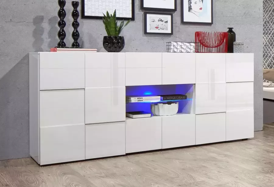 INOSIGN Dressoir Dama Breedte 181 Commode 2 deuren en 2 lades Dressoir Front in 3D-uiterlijk veel opbergruimte verschillende kleuren - Foto 3