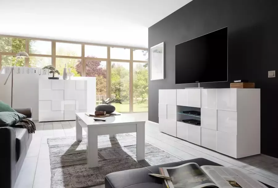 INOSIGN Dressoir Dama Breedte 181 Commode 2 deuren en 2 lades Dressoir Front in 3D-uiterlijk veel opbergruimte verschillende kleuren - Foto 4