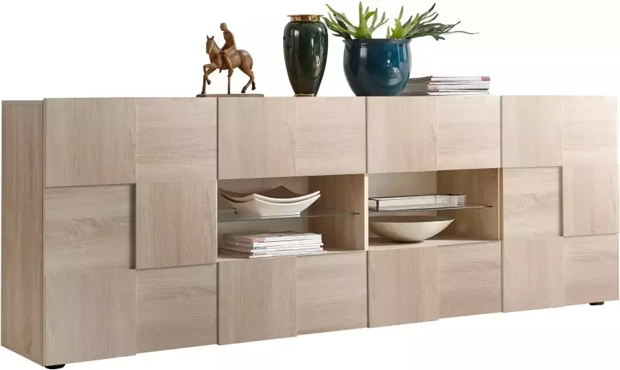 INOSIGN Dressoir Dama Breedte 241 Commode 2 deuren en 4 lades Dressoir Front in 3D-uiterlijk veel opbergruimte verschillende kleuren - Foto 3