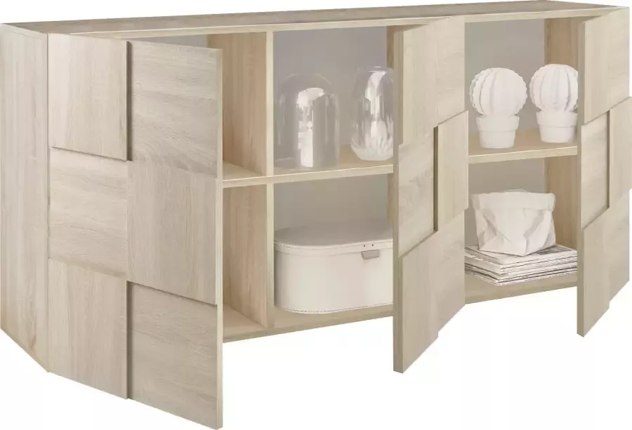 INOSIGN Dressoir Dama Breedte 181 Commode 3 deuren Dressoir Front in 3D-uiterlijk veel opbergruimte verschillende kleuren - Foto 3
