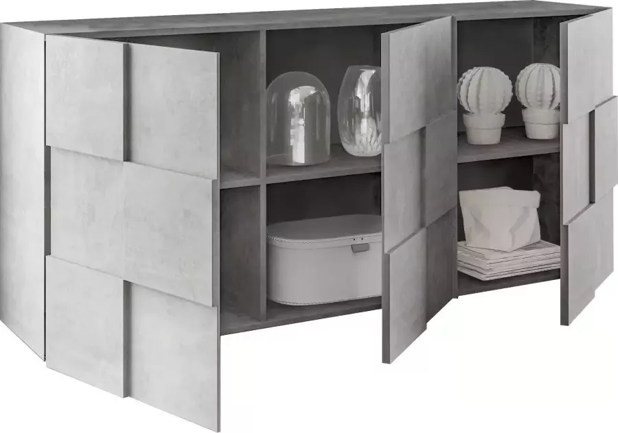 INOSIGN Dressoir Dama Breedte 181 Commode 3 deuren Dressoir Front in 3D-uiterlijk veel opbergruimte verschillende kleuren - Foto 5