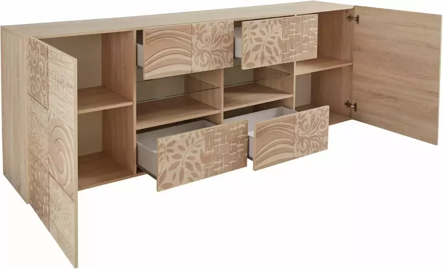 INOSIGN Dressoir Miro Breedte 241 cm met decoratieve zeefdruk - Foto 8