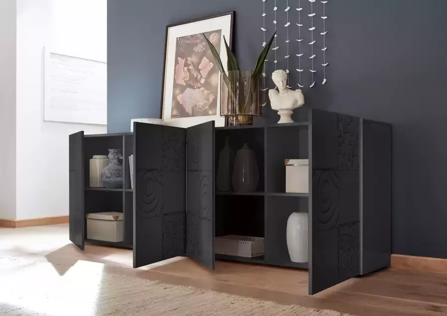 INOSIGN Dressoir Miro Breedte 241 cm met decoratieve zeefdruk - Foto 2