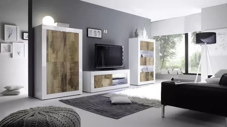 INOSIGN Highboard Basis hoogte 162 cm breedte 102 cm commode 4 deuren hoge commode Metalen handgreep moderne frame-uitstraling veel opbergruimte kleurkeuze - Foto 6