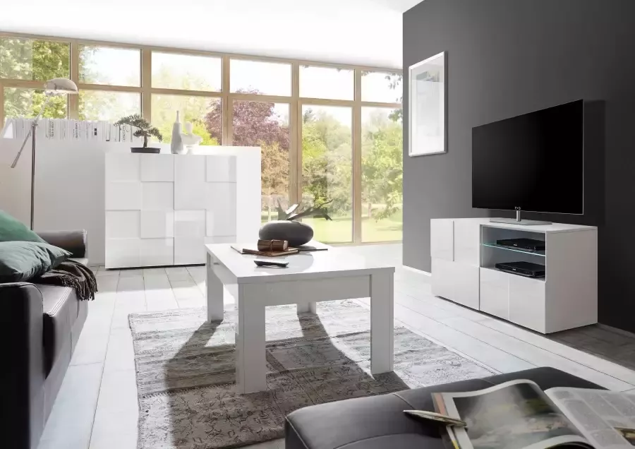 INOSIGN Highboard Dama Hoogte 111 cm Breedte 121 cm Commode 2 deuren Hoge commode - Foto 9