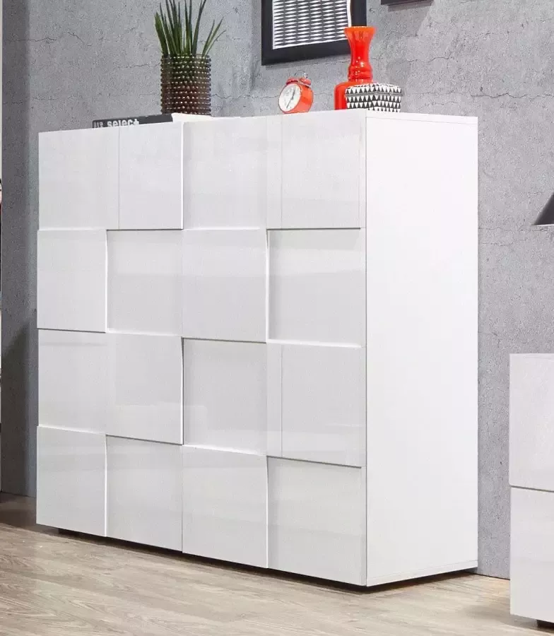 INOSIGN Highboard Dama Hoogte 111 cm Breedte 121 cm Commode 2 deuren Hoge commode - Foto 5