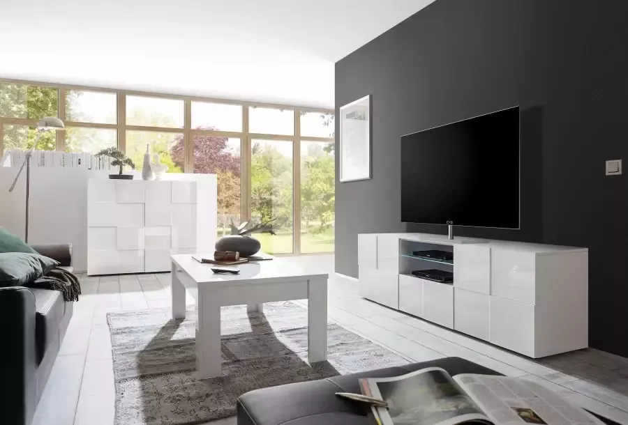 INOSIGN Highboard Dama Hoogte 111 cm Breedte 121 cm Commode 2 deuren Hoge commode - Foto 12