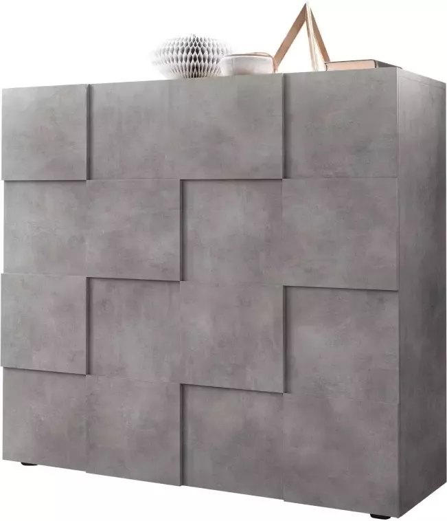 INOSIGN Highboard Dama Hoogte 111 cm Breedte 121 cm Commode 2 deuren Hoge commode - Foto 5