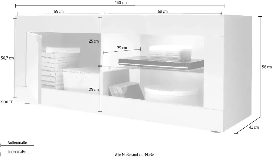 INOSIGN Tv-meubel Basic 140 cm - Foto 3