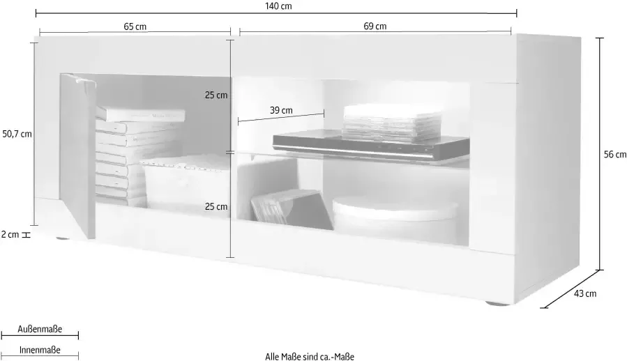 INOSIGN Tv-meubel Basic 140 cm - Foto 3