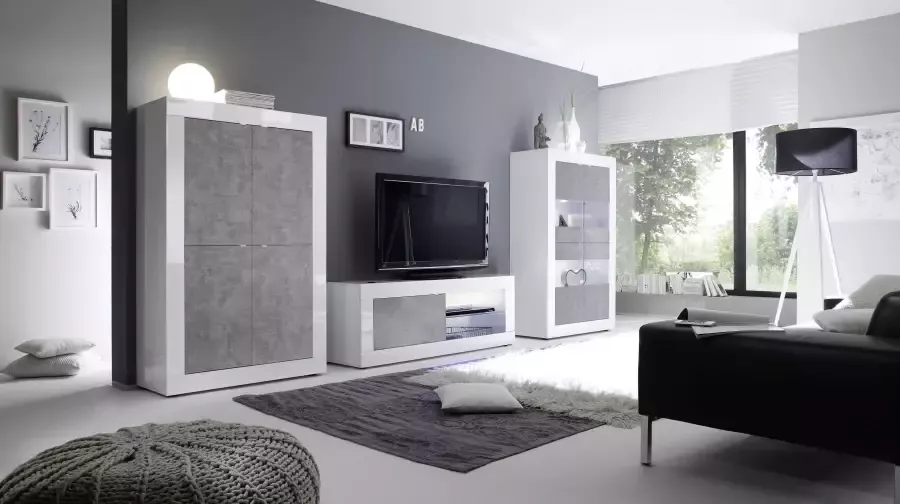 INOSIGN Tv-meubel Basis breedte 140 cm TV-meubel 1 deur 2 open vakken (glasbodem) - Foto 5