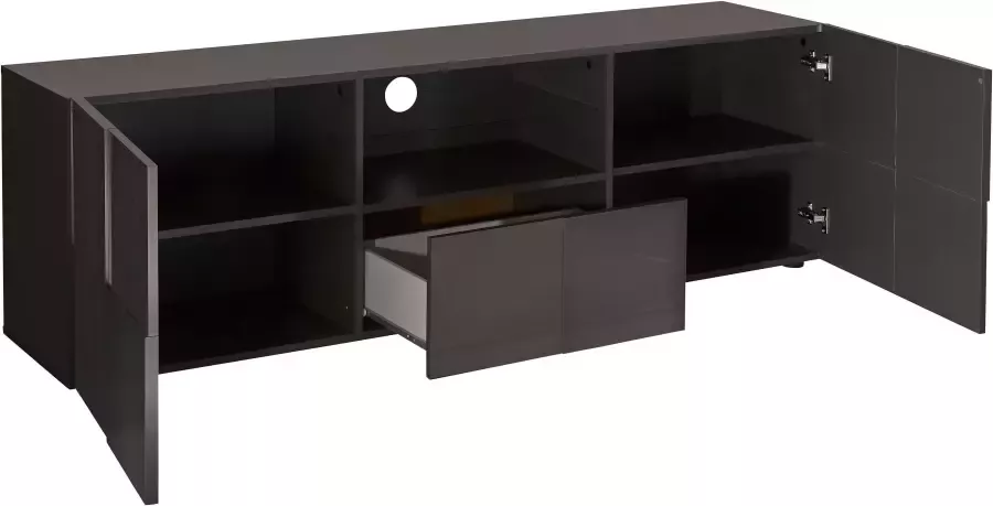 INOSIGN Tv-meubel Dama Breedte 181 cm TV-meubel 2 deuren 1 lade TV-kast Front in 3D-uiterlijk veel opbergruimte verschillende kleuren - Foto 10