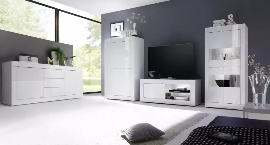 INOSIGN Vitrinekast Basis hoogte 162 cm staande vitrine met 4 deuren metalen handgrepen - Foto 8