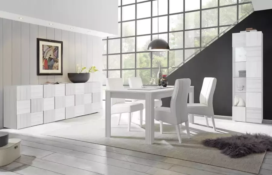 INOSIGN Vitrinekast Dama hoogte 187 cm breedte 60 cm opberg vitrine met 1 deur Staande vitrine front in 3D-uiterlijk veel opbergruimte verschillende kleuren