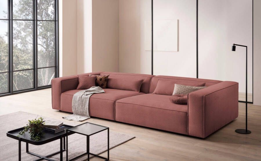 LeGer Home by Lena Gercke 3-zitsbank PIARA XXL sofa met biesnaad Big-sofa in cord of linnenlook - Foto 3