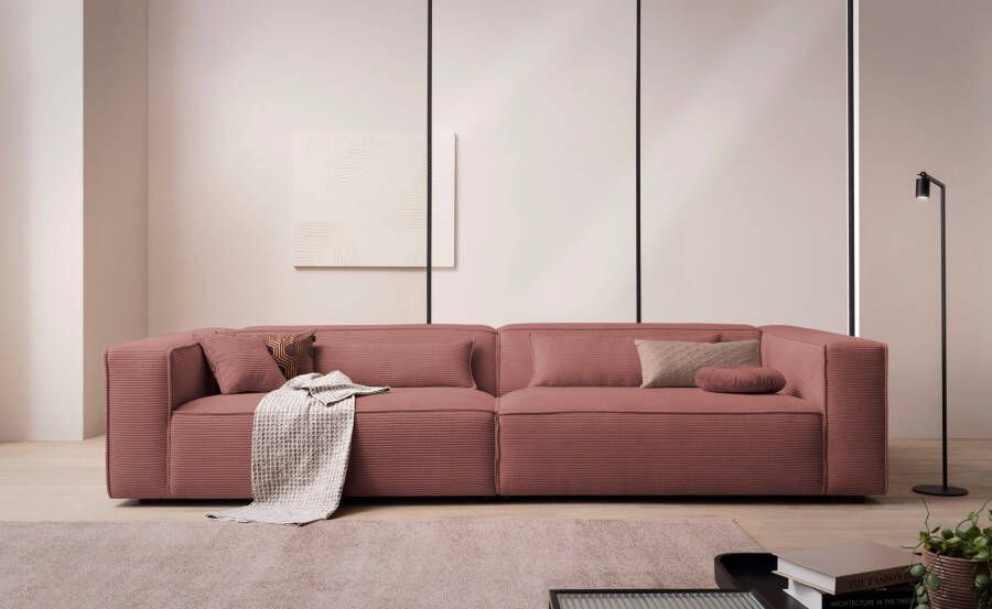LeGer Home by Lena Gercke 3-zitsbank PIARA XXL sofa met biesnaad Big-sofa in cord of linnenlook - Foto 4