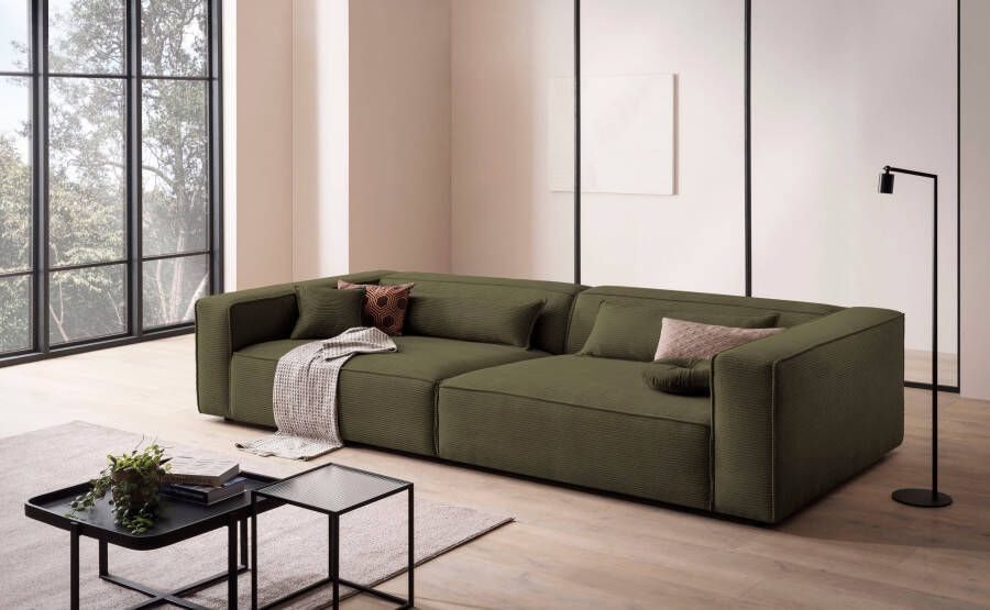 LeGer Home by Lena Gercke 3-zitsbank PIARA XXL sofa met biesnaad Big-sofa in cord of linnenlook - Foto 3