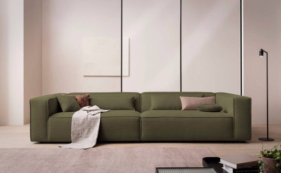 LeGer Home by Lena Gercke 3-zitsbank PIARA XXL sofa met biesnaad Big-sofa in cord of linnenlook - Foto 4