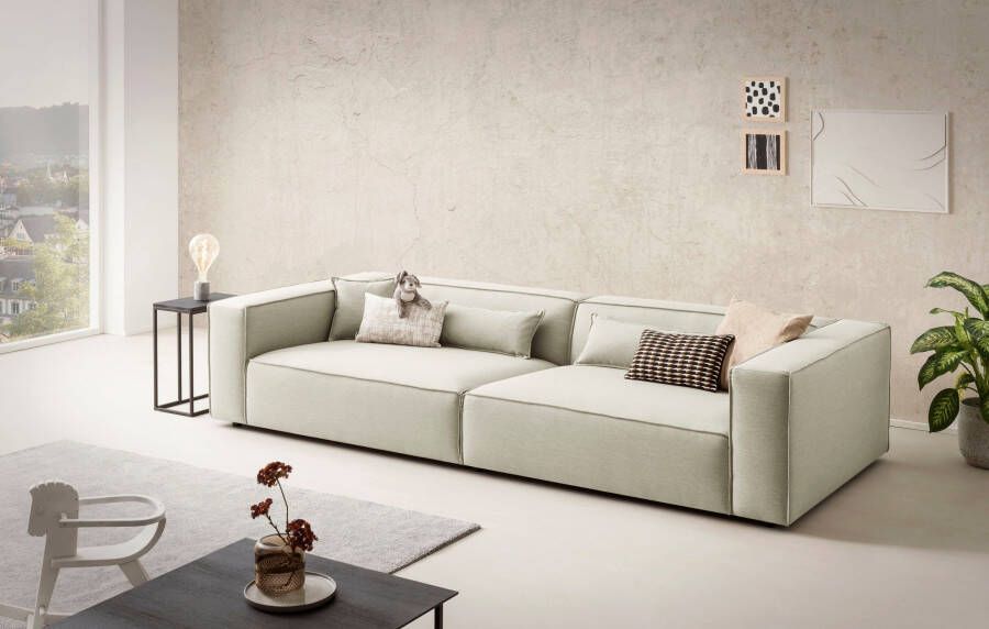 LeGer Home by Lena Gercke 3-zitsbank PIARA XXL sofa met biesnaad Big-sofa in cord of linnenlook - Foto 3
