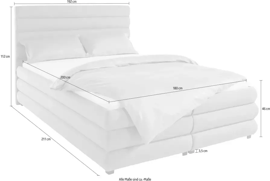 LeGer Home by Lena Gercke Bekleed ledikant Maylis naar keuze met en zonder matras en lattenbodem incl. bedkist 3 matrassoorten tot 3 hardheden ook in 200 cm breedte