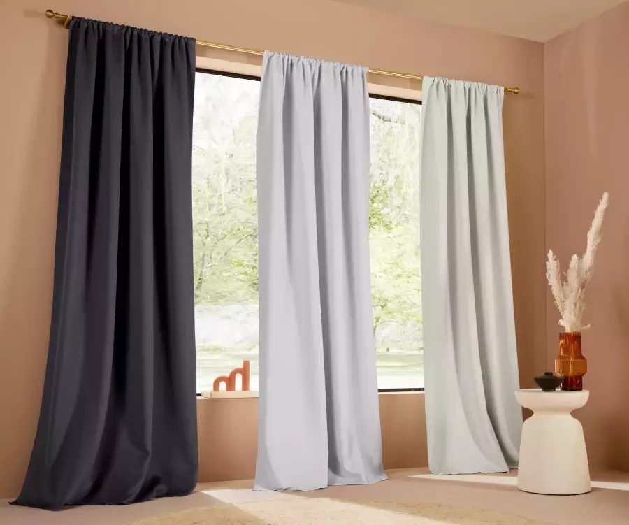 LeGer Home by Lena Gercke Verduisteringsgordijn Alani ondoorzichtig geweven monochroom basic verschillende maten (1 stuk)