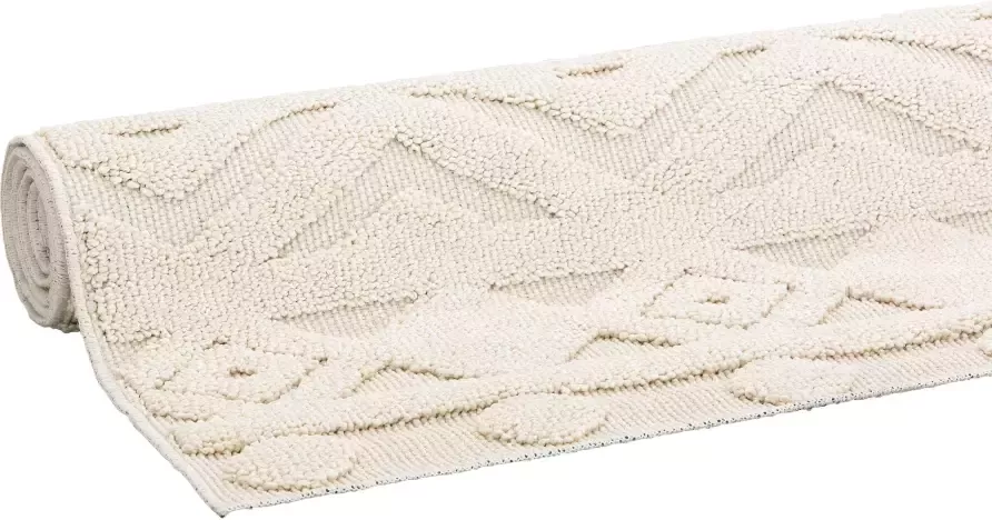 LeGer Home by Lena Gercke Vloerkleed Askja in wol-look reliëfeffect vloerkleed in boho-stijl - Foto 4