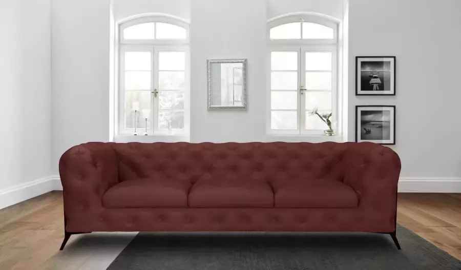 Leonique Chesterfield-bank Amaury luxueuze capitonnage moderne chesterfield look kleur van de poten ter keuze - Foto 3