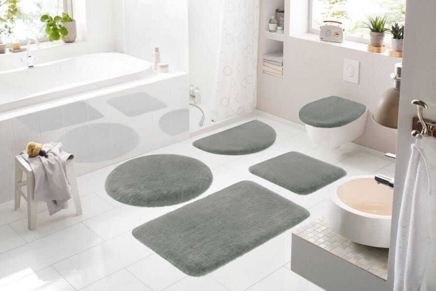 Leonique Badmat Ransol bijzonder lange pool zeer pluizig Badmat konijnenbont-gevoel rechthoekig rond & als 3-delige set - Foto 4
