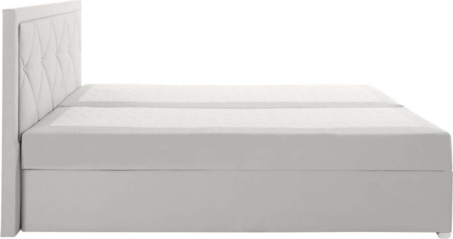 Leonique Boxspring Alfie bestseller optioneel met bedlade met strassteentjes in het hoofdbord h2 h3 en h4 ter keuze - Foto 11