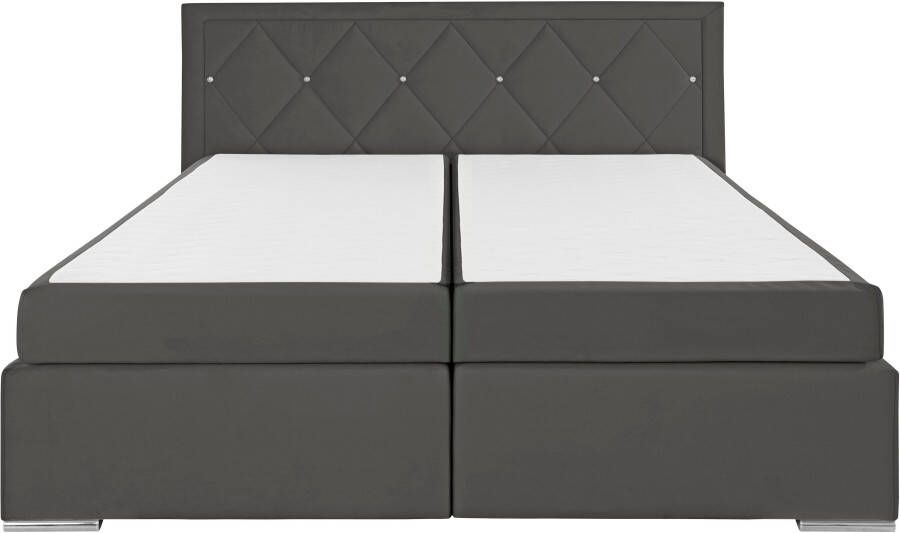 Leonique Boxspring Alfie bestseller optioneel met bedlade met strassteentjes in het hoofdbord h2 h3 en h4 ter keuze - Foto 7