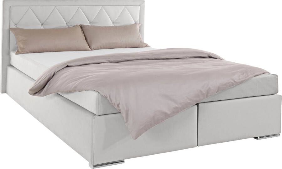 Leonique Boxspring Alfie bestseller optioneel met bedlade met strassteentjes in het hoofdbord h2 h3 en h4 ter keuze - Foto 8