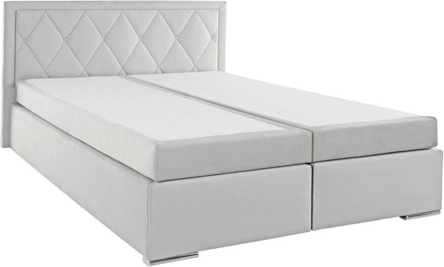 Leonique Boxspring Alfie bestseller optioneel met bedlade met strassteentjes in het hoofdbord h2 h3 en h4 ter keuze - Foto 7