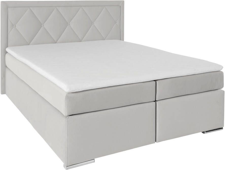 Leonique Boxspring Alfie bestseller optioneel met bedlade met capitonnage in het hoofdbord h2 h3 en h4 ter keuze - Foto 4