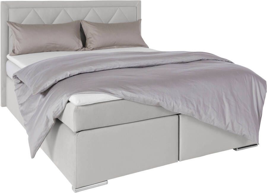 Leonique Boxspring Alfie bestseller optioneel met bedlade met capitonnage in het hoofdbord h2 h3 en h4 ter keuze - Foto 5