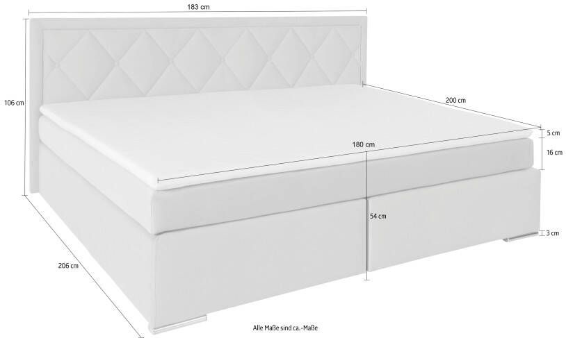 Leonique Boxspring Alfie bestseller optioneel met bedlade met capitonnage in het hoofdbord h2 h3 en h4 ter keuze - Foto 7