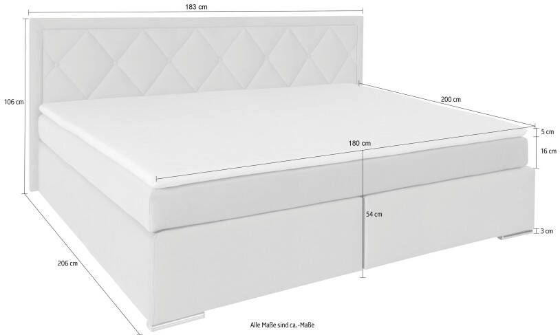 Leonique Boxspring Alfie bestseller optioneel met bedlade met capitonnage in het hoofdbord h2 h3 en h4 ter keuze - Foto 8