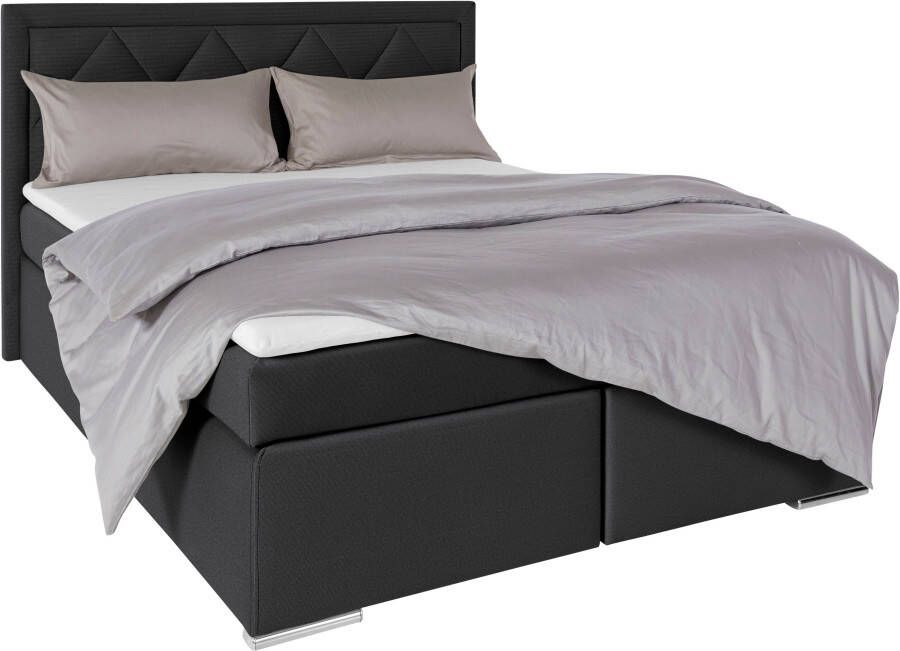 Leonique Boxspring Alfie bestseller optioneel met bedlade met capitonnage in het hoofdbord h2 h3 en h4 ter keuze - Foto 4