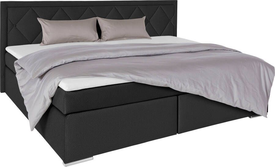 Leonique Boxspring Alfie bestseller optioneel met bedlade met capitonnage in het hoofdbord h2 h3 en h4 ter keuze - Foto 5