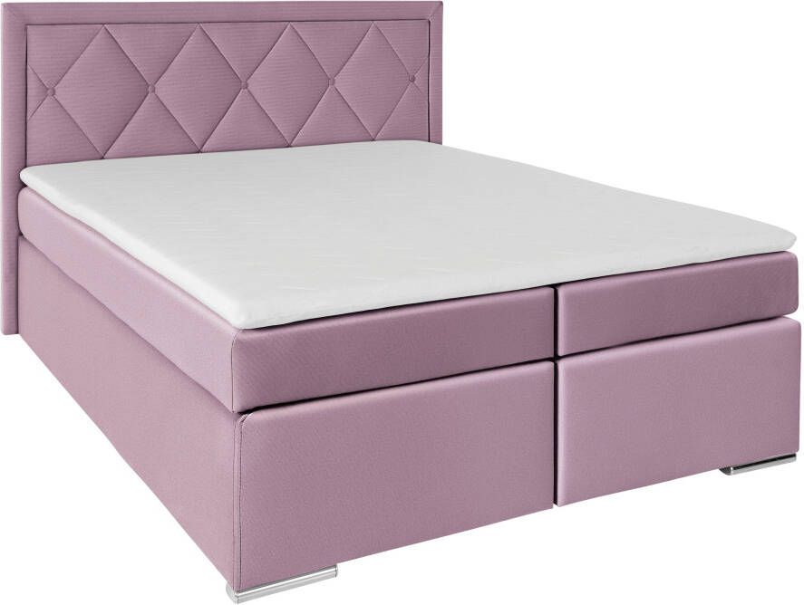 Leonique Boxspring Alfie bestseller optioneel met bedlade met capitonnage in het hoofdbord h2 h3 en h4 ter keuze - Foto 4