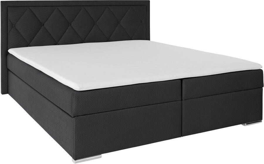 Leonique Boxspring Alfie bestseller optioneel met bedlade met capitonnage in het hoofdbord h2 h3 en h4 ter keuze - Foto 5