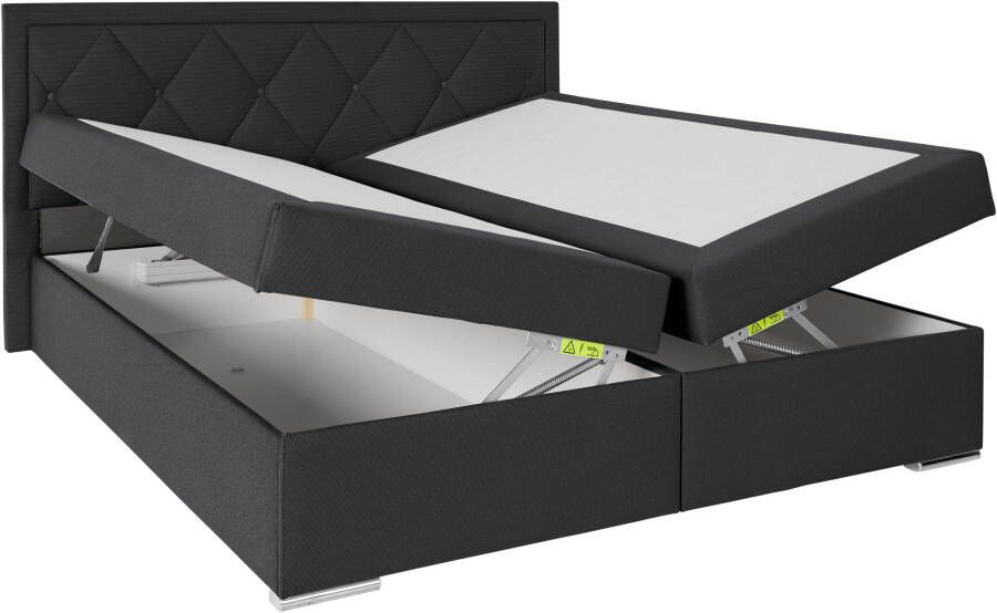 Leonique Boxspring Alfie bestseller optioneel met bedlade met capitonnage in het hoofdbord h2 h3 en h4 ter keuze - Foto 7