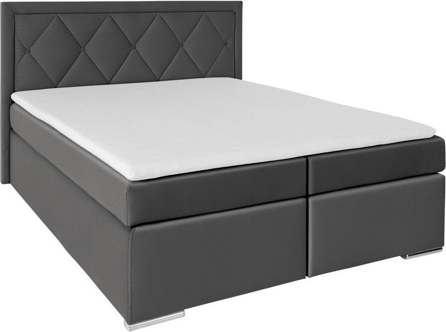 Leonique Boxspring Alfie bestseller optioneel met bedlade met capitonnage in het hoofdbord h2 h3 en h4 ter keuze - Foto 4