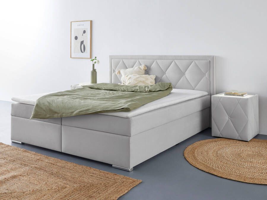 Leonique Boxspring Alfie bestseller optioneel met bedlade met capitonnage in het hoofdbord h2 h3 en h4 ter keuze - Foto 3