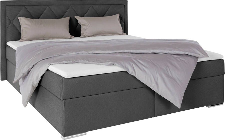 Leonique Boxspring Alfie bestseller optioneel met bedlade met capitonnage in het hoofdbord h2 h3 en h4 ter keuze - Foto 6